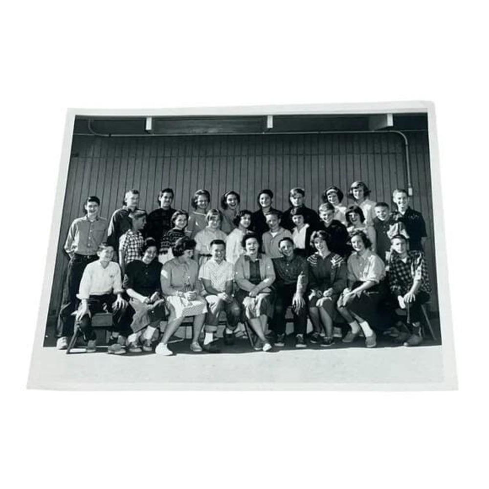 1962 Class Picture Teacher Students Vintage Photo G